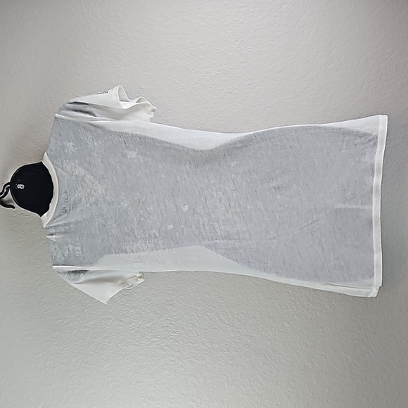 Miss Me | Women's White Pink Spell-Out "Miss Me" Retro Slub Sheer Tee Sz M - Picture 6 of 13